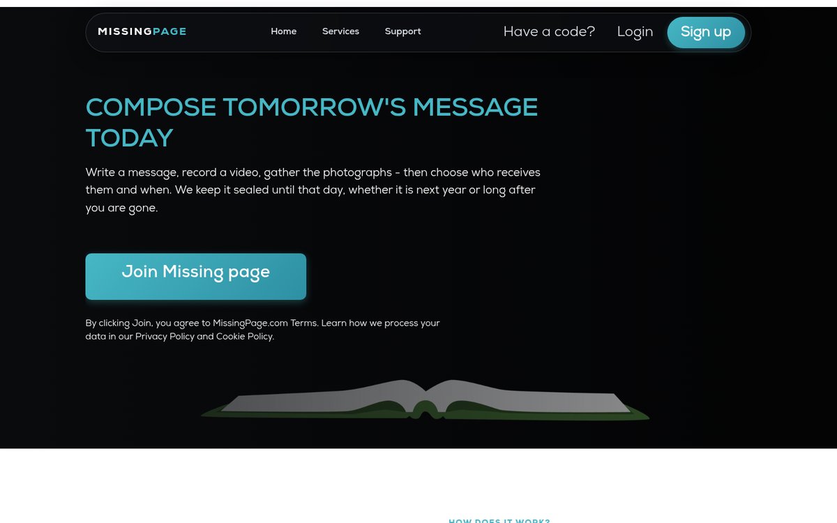 missingpage.org — compose tomorrow's message today
